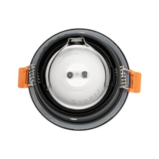 kelvo® SIGMA KLV-101-0041 Χωνευτό Φωτιστικό Downlight Σποτ Μπάνιου για Λάμπα MR16 με Ντουί GU10 AC 220-240V Αδιάβροχο IP65 – Μαύρο Ματ – Μ8.5 x Π8.5 x Υ4.4cm / Q7.5cm