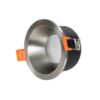 kelvo® SIGMA KLV-101-0043 Χωνευτό Φωτιστικό Downlight Σποτ Μπάνιου για Λάμπα MR16 με Ντουί GU10 AC 220-240V Αδιάβροχο IP65 – Νίκελ Βούρτσας – Μ8.5 x Π8.5 x Υ4.4cm / Q7.5cm