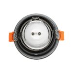 kelvo® SIGMA KLV-101-0043 Χωνευτό Φωτιστικό Downlight Σποτ Μπάνιου για Λάμπα MR16 με Ντουί GU10 AC 220-240V Αδιάβροχο IP65 – Νίκελ Βούρτσας – Μ8.5 x Π8.5 x Υ4.4cm / Q7.5cm