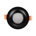 kelvo® LAMDA KLV-101-0044 Χωνευτό Φωτιστικό Downlight Σποτ Μπάνιου για Λάμπα MR16 με Ντουί GU10 AC 220-240V Αδιάβροχο IP65 – Μαύρο Ματ – Μ8.5 x Π8.5 x Υ3.5cm / Q7.5cm