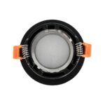 kelvo® LAMDA KLV-101-0044 Χωνευτό Φωτιστικό Downlight Σποτ Μπάνιου για Λάμπα MR16 με Ντουί GU10 AC 220-240V Αδιάβροχο IP65 – Μαύρο Ματ – Μ8.5 x Π8.5 x Υ3.5cm / Q7.5cm
