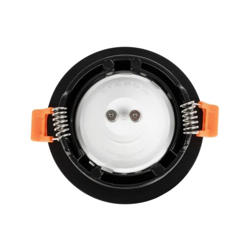 kelvo® LAMDA KLV-101-0044 Χωνευτό Φωτιστικό Downlight Σποτ Μπάνιου για Λάμπα MR16 με Ντουί GU10 AC 220-240V Αδιάβροχο IP65 – Μαύρο Ματ – Μ8.5 x Π8.5 x Υ3.5cm / Q7.5cm