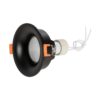 kelvo® LAMDA KLV-101-0044 Χωνευτό Φωτιστικό Downlight Σποτ Μπάνιου για Λάμπα MR16 με Ντουί GU10 AC 220-240V Αδιάβροχο IP65 – Μαύρο Ματ – Μ8.5 x Π8.5 x Υ3.5cm / Q7.5cm