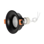 kelvo® LAMDA KLV-101-0044 Χωνευτό Φωτιστικό Downlight Σποτ Μπάνιου για Λάμπα MR16 με Ντουί GU10 AC 220-240V Αδιάβροχο IP65 – Μαύρο Ματ – Μ8.5 x Π8.5 x Υ3.5cm / Q7.5cm
