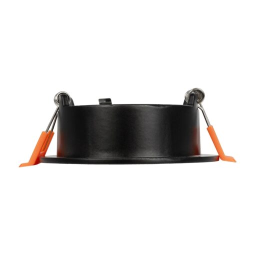 kelvo® LAMDA KLV-101-0044 Χωνευτό Φωτιστικό Downlight Σποτ Μπάνιου για Λάμπα MR16 με Ντουί GU10 AC 220-240V Αδιάβροχο IP65 – Μαύρο Ματ – Μ8.5 x Π8.5 x Υ3.5cm / Q7.5cm