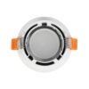 kelvo® LAMDA KLV-101-0045 Χωνευτό Φωτιστικό Downlight Σποτ Μπάνιου για Λάμπα MR16 με Ντουί GU10 AC 220-240V Αδιάβροχο IP65 – Λευκό Ματ – Μ8.5 x Π8.5 x Υ3.5cm / Q7.5cm