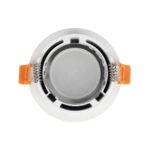 kelvo® LAMDA KLV-101-0045 Χωνευτό Φωτιστικό Downlight Σποτ Μπάνιου για Λάμπα MR16 με Ντουί GU10 AC 220-240V Αδιάβροχο IP65 – Λευκό Ματ – Μ8.5 x Π8.5 x Υ3.5cm / Q7.5cm
