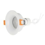 kelvo® LAMDA KLV-101-0045 Χωνευτό Φωτιστικό Downlight Σποτ Μπάνιου για Λάμπα MR16 με Ντουί GU10 AC 220-240V Αδιάβροχο IP65 – Λευκό Ματ – Μ8.5 x Π8.5 x Υ3.5cm / Q7.5cm