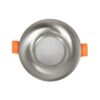kelvo® LAMDA KLV-101-0046 Χωνευτό Φωτιστικό Downlight Σποτ Μπάνιου για Λάμπα MR16 με Ντουί GU10 AC 220-240V Αδιάβροχο IP65 – Νίκελ Βούρτσας – Μ8.5 x Π8.5 x Υ3.5cm / Q7.5cm