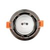kelvo® LAMDA KLV-101-0046 Χωνευτό Φωτιστικό Downlight Σποτ Μπάνιου για Λάμπα MR16 με Ντουί GU10 AC 220-240V Αδιάβροχο IP65 – Νίκελ Βούρτσας – Μ8.5 x Π8.5 x Υ3.5cm / Q7.5cm