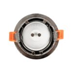 kelvo® LAMDA KLV-101-0046 Χωνευτό Φωτιστικό Downlight Σποτ Μπάνιου για Λάμπα MR16 με Ντουί GU10 AC 220-240V Αδιάβροχο IP65 – Νίκελ Βούρτσας – Μ8.5 x Π8.5 x Υ3.5cm / Q7.5cm