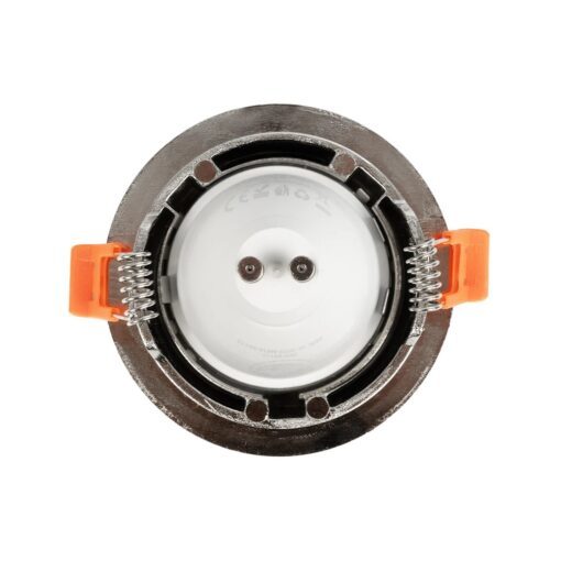 kelvo® LAMDA KLV-101-0046 Χωνευτό Φωτιστικό Downlight Σποτ Μπάνιου για Λάμπα MR16 με Ντουί GU10 AC 220-240V Αδιάβροχο IP65 – Νίκελ Βούρτσας – Μ8.5 x Π8.5 x Υ3.5cm / Q7.5cm