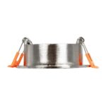 kelvo® LAMDA KLV-101-0046 Χωνευτό Φωτιστικό Downlight Σποτ Μπάνιου για Λάμπα MR16 με Ντουί GU10 AC 220-240V Αδιάβροχο IP65 – Νίκελ Βούρτσας – Μ8.5 x Π8.5 x Υ3.5cm / Q7.5cm