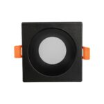 kelvo® EPSILON KLV-101-0047 Χωνευτό Φωτιστικό Downlight Σποτ Μπάνιου για Λάμπα MR16 με Ντουί GU10 AC 220-240V Αδιάβροχο IP65 – Μαύρο Ματ – Μ8.5 x Π8.5 x Υ4.4cm / Q7.5cm x 7.5cm