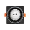 kelvo® EPSILON KLV-101-0047 Χωνευτό Φωτιστικό Downlight Σποτ Μπάνιου για Λάμπα MR16 με Ντουί GU10 AC 220-240V Αδιάβροχο IP65 – Μαύρο Ματ – Μ8.5 x Π8.5 x Υ4.4cm / Q7.5cm x 7.5cm