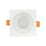 kelvo® EPSILON KLV-101-0048 Χωνευτό Φωτιστικό Downlight Σποτ Μπάνιου για Λάμπα MR16 με Ντουί GU10 AC 220-240V Αδιάβροχο IP65 – Λευκό Ματ – Μ8.5 x Π8.5 x Υ4.4cm / Q7.5cm x 7.5cm