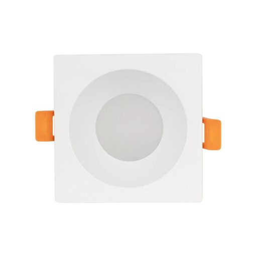 kelvo® EPSILON KLV-101-0048 Χωνευτό Φωτιστικό Downlight Σποτ Μπάνιου για Λάμπα MR16 με Ντουί GU10 AC 220-240V Αδιάβροχο IP65 – Λευκό Ματ – Μ8.5 x Π8.5 x Υ4.4cm / Q7.5cm x 7.5cm