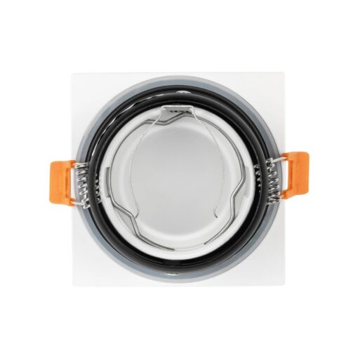 kelvo® EPSILON KLV-101-0048 Χωνευτό Φωτιστικό Downlight Σποτ Μπάνιου για Λάμπα MR16 με Ντουί GU10 AC 220-240V Αδιάβροχο IP65 – Λευκό Ματ – Μ8.5 x Π8.5 x Υ4.4cm / Q7.5cm x 7.5cm