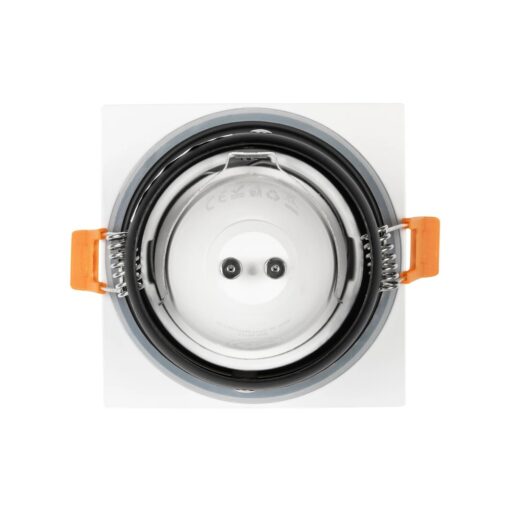 kelvo® EPSILON KLV-101-0048 Χωνευτό Φωτιστικό Downlight Σποτ Μπάνιου για Λάμπα MR16 με Ντουί GU10 AC 220-240V Αδιάβροχο IP65 – Λευκό Ματ – Μ8.5 x Π8.5 x Υ4.4cm / Q7.5cm x 7.5cm