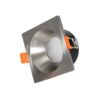 kelvo® EPSILON KLV-101-0049 Χωνευτό Φωτιστικό Downlight Σποτ Μπάνιου για Λάμπα MR16 με Ντουί GU10 AC 220-240V Αδιάβροχο IP65 – Νίκελ Βούρτσας – Μ8.5 x Π8.5 x Υ4.4cm / Q7.5cm x 7.5cm