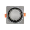kelvo® EPSILON KLV-101-0049 Χωνευτό Φωτιστικό Downlight Σποτ Μπάνιου για Λάμπα MR16 με Ντουί GU10 AC 220-240V Αδιάβροχο IP65 – Νίκελ Βούρτσας – Μ8.5 x Π8.5 x Υ4.4cm / Q7.5cm x 7.5cm