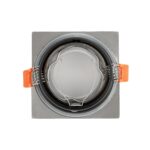 kelvo® EPSILON KLV-101-0049 Χωνευτό Φωτιστικό Downlight Σποτ Μπάνιου για Λάμπα MR16 με Ντουί GU10 AC 220-240V Αδιάβροχο IP65 – Νίκελ Βούρτσας – Μ8.5 x Π8.5 x Υ4.4cm / Q7.5cm x 7.5cm