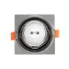 kelvo® EPSILON KLV-101-0049 Χωνευτό Φωτιστικό Downlight Σποτ Μπάνιου για Λάμπα MR16 με Ντουί GU10 AC 220-240V Αδιάβροχο IP65 – Νίκελ Βούρτσας – Μ8.5 x Π8.5 x Υ4.4cm / Q7.5cm x 7.5cm