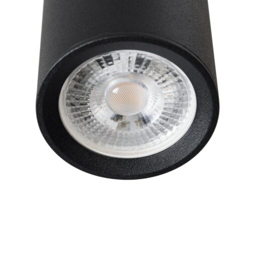 kelvo® DUCT KLV-101-0054 Φωτιστικό Downlight Σποτ για Λάμπα MR16 με Ντουί GU10 AC 220-240V IP20 – Μαύρο Ματ – Μ6 x Π6 x Υ75cm
