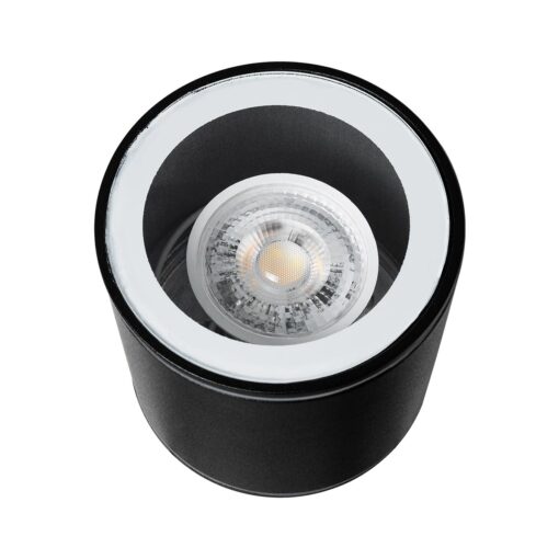 kelvo® MARETTI KLV-101-0055 Φωτιστικό Downlight Σποτ για Λάμπα MR16 με Ντουί GU10 AC 220-240V Αδιάβροχο IP65 – Μαύρο Ματ – Μ9 x Π9 x Υ9cm