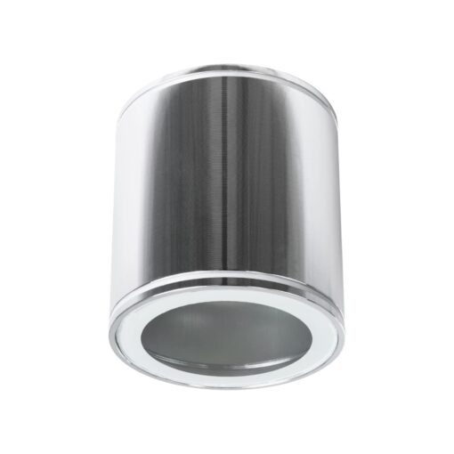 kelvo® MARETTI KLV-101-0057 Φωτιστικό Downlight Σποτ για Λάμπα MR16 με Ντουί GU10 AC 220-240V Αδιάβροχο IP65 – Νίκελ Χρώμιο – Μ9 x Π9 x Υ9cm