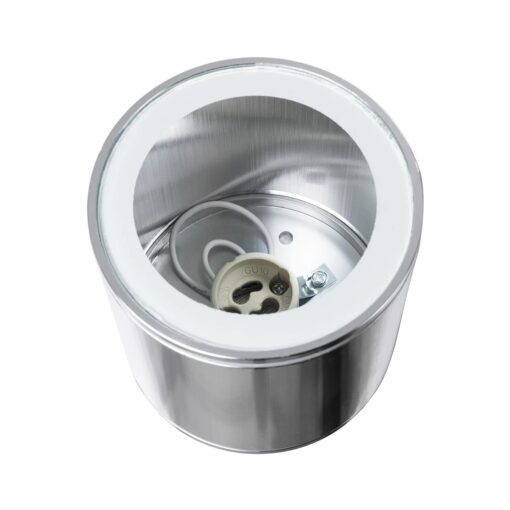 kelvo® MARETTI KLV-101-0057 Φωτιστικό Downlight Σποτ για Λάμπα MR16 με Ντουί GU10 AC 220-240V Αδιάβροχο IP65 – Νίκελ Χρώμιο – Μ9 x Π9 x Υ9cm