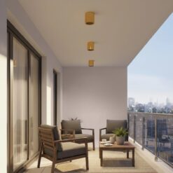 kelvo® MARETTI KLV-101-0058 Φωτιστικό Downlight Σποτ για Λάμπα MR16 με Ντουί GU10 AC 220-240V Αδιάβροχο IP65 – Χρυσό Πλατίνα – Μ9 x Π9 x Υ9cm