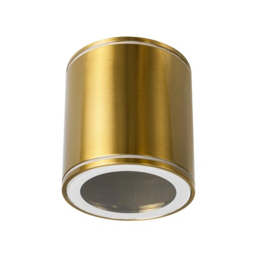 kelvo® MARETTI KLV-101-0058 Φωτιστικό Downlight Σποτ για Λάμπα MR16 με Ντουί GU10 AC 220-240V Αδιάβροχο IP65 – Χρυσό Πλατίνα – Μ9 x Π9 x Υ9cm