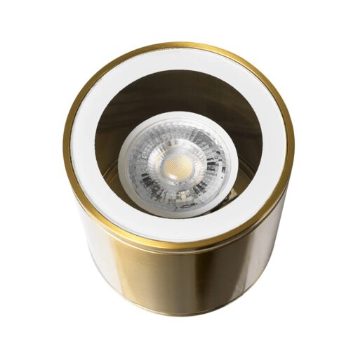 kelvo® MARETTI KLV-101-0058 Φωτιστικό Downlight Σποτ για Λάμπα MR16 με Ντουί GU10 AC 220-240V Αδιάβροχο IP65 – Χρυσό Πλατίνα – Μ9 x Π9 x Υ9cm