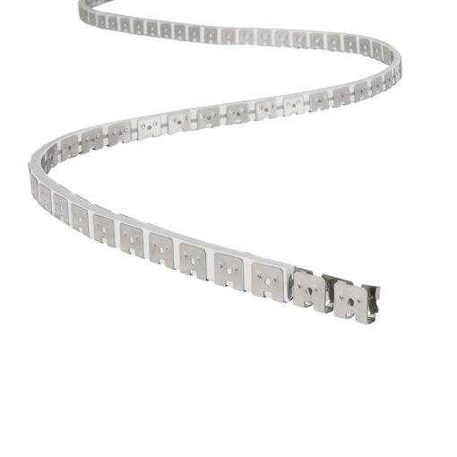 kelvo® NEONPRO KLV-101-0069 Εύκαμπτη Βάση Στήριξης για Neon Flex LED Αδιάβροχο IP65 – Νίκελ Χρώμιο – Μ1000 x Π0.7 x Υ1.2cm – Ρολό 10 Μέτρων