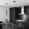 kelvo® CANAL KLV-101-0070 Κρεμαστό Φωτιστικό Οροφής LED 7W 700lm 36° AC 220-240V IP20 Θερμό Λευκό 2700K – Bridgelux COB Chip & TÜV SÜD Driver – Μαύρο Ματ – Μ4 x Π4 x Υ30cm – 5 Χρόνια Εγγύηση