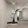 kelvo® CANAL KLV-101-0073 Κρεμαστό Φωτιστικό Οροφής LED 7W 700lm 36° AC 220-240V IP20 Θερμό Λευκό 2700K – Bridgelux COB Chip & TÜV SÜD Driver – Μαύρο Ματ – Μ4 x Π4 x Υ80cm – 5 Χρόνια Εγγύηση