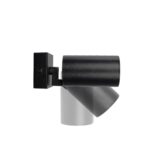 kelvo® SPOTA KLV-101-0134-V2 Κινούμενο Φωτιστικό Σποτ Τοίχου για Λάμπα MR16 με Ντουί GU10 AC 220-240V IP20 – Μαύρο Ματ – Μ7 x Π6 x Υ14cm