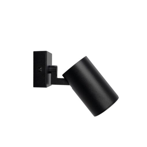 kelvo® SPOTA KLV-101-0134-V2 Κινούμενο Φωτιστικό Σποτ Τοίχου για Λάμπα MR16 με Ντουί GU10 AC 220-240V IP20 – Μαύρο Ματ – Μ7 x Π6 x Υ14cm