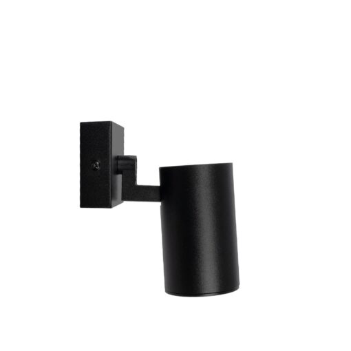 kelvo® SPOTA KLV-101-0134-V2 Κινούμενο Φωτιστικό Σποτ Τοίχου για Λάμπα MR16 με Ντουί GU10 AC 220-240V IP20 – Μαύρο Ματ – Μ7 x Π6 x Υ14cm