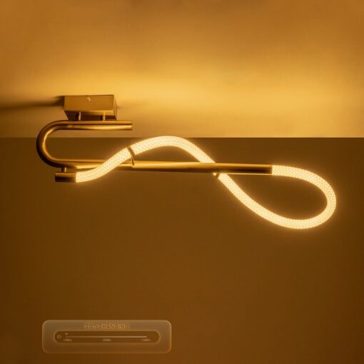 kelvo® GLOW KLV-101-0148 Φωτιστικό Οροφής LED 18W 1800lm 360° AC 220-240V IP20 Ρυθμιζόμενο Λευκό CCT με On/Off 2700K/4500K/6000K – Lumileds SMD Chip – Χρυσό Πλατίνα – Μ65 x Π30 x Υ30cm – 3 Χρόνια Εγγύηση