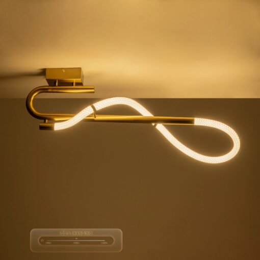 kelvo® GLOW KLV-101-0148 Φωτιστικό Οροφής LED 18W 1800lm 360° AC 220-240V IP20 Ρυθμιζόμενο Λευκό CCT με On/Off 2700K/4500K/6000K – Lumileds SMD Chip – Χρυσό Πλατίνα – Μ65 x Π30 x Υ30cm – 3 Χρόνια Εγγύηση
