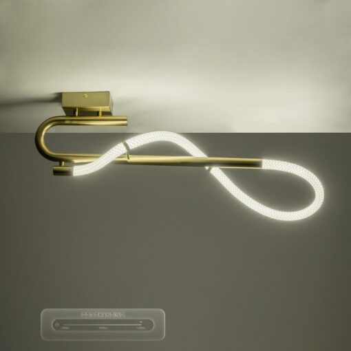 kelvo® GLOW KLV-101-0148 Φωτιστικό Οροφής LED 18W 1800lm 360° AC 220-240V IP20 Ρυθμιζόμενο Λευκό CCT με On/Off 2700K/4500K/6000K – Lumileds SMD Chip – Χρυσό Πλατίνα – Μ65 x Π30 x Υ30cm – 3 Χρόνια Εγγύηση