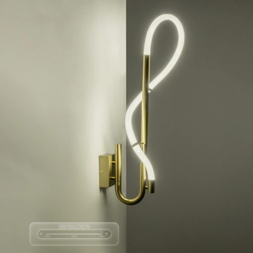 kelvo® GLOW KLV-101-0148-V2 Φωτιστικό Τοίχου / Απλίκα LED 18W 1800lm 360° AC 220-240V IP20 Ρυθμιζόμενο Λευκό CCT με On/Off 2700K/4500K/6000K – Lumileds SMD Chip – Χρυσό Πλατίνα – Μ65 x Π30 x Υ30cm – 3 Χρόνια Εγγύηση