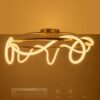 kelvo® GLOW KLV-101-0150 Φωτιστικό Οροφής LED 65W 6500lm 360° AC 220-240V IP20 Ρυθμιζόμενο Λευκό CCT με Χειριστήριο από 2700K έως 6000K Dimmable – Lumileds SMD Chip – Χρυσό Πλατίνα – Μ100 x Π100 x Υ30cm – 3 Χρόνια Εγγύηση
