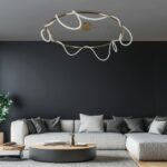 kelvo® GLOW KLV-101-0151 Φωτιστικό Οροφής LED 89W 8900lm 360° AC 220-240V IP20 Ρυθμιζόμενο Λευκό CCT με Χειριστήριο από 2700K έως 6000K Dimmable – Lumileds SMD Chip – Χρυσό Πλατίνα – Μ150 x Π150 x Υ30cm – 3 Χρόνια Εγγύηση
