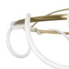 kelvo® GLOW KLV-101-0151 Φωτιστικό Οροφής LED 89W 8900lm 360° AC 220-240V IP20 Ρυθμιζόμενο Λευκό CCT με Χειριστήριο από 2700K έως 6000K Dimmable – Lumileds SMD Chip – Χρυσό Πλατίνα – Μ150 x Π150 x Υ30cm – 3 Χρόνια Εγγύηση