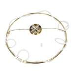 kelvo® GLOW KLV-101-0151 Φωτιστικό Οροφής LED 89W 8900lm 360° AC 220-240V IP20 Ρυθμιζόμενο Λευκό CCT με Χειριστήριο από 2700K έως 6000K Dimmable – Lumileds SMD Chip – Χρυσό Πλατίνα – Μ150 x Π150 x Υ30cm – 3 Χρόνια Εγγύηση