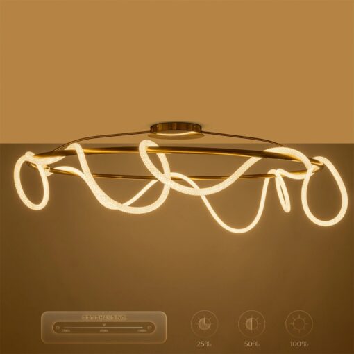 kelvo® GLOW KLV-101-0151 Φωτιστικό Οροφής LED 89W 8900lm 360° AC 220-240V IP20 Ρυθμιζόμενο Λευκό CCT με Χειριστήριο από 2700K έως 6000K Dimmable – Lumileds SMD Chip – Χρυσό Πλατίνα – Μ150 x Π150 x Υ30cm – 3 Χρόνια Εγγύηση