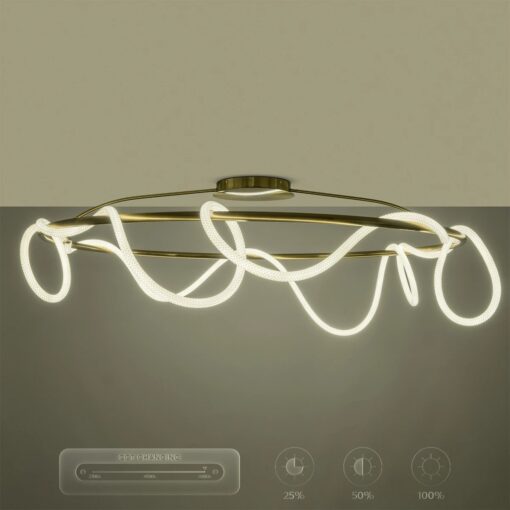 kelvo® GLOW KLV-101-0151 Φωτιστικό Οροφής LED 89W 8900lm 360° AC 220-240V IP20 Ρυθμιζόμενο Λευκό CCT με Χειριστήριο από 2700K έως 6000K Dimmable – Lumileds SMD Chip – Χρυσό Πλατίνα – Μ150 x Π150 x Υ30cm – 3 Χρόνια Εγγύηση